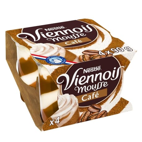 Le Viennois mousse liégeois café 4x90g