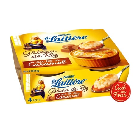 La Laitière gâteau de riz sur lit de caramel 4x100g
