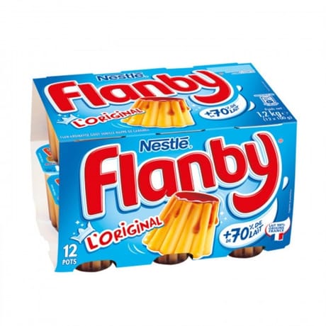 Flanby vanille nappage caramel 12x100g