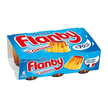 Flanby vanille nappage caramel 6x100g