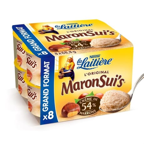 La Laitière Maronsui's mousse crème de marrons 8x68,8g