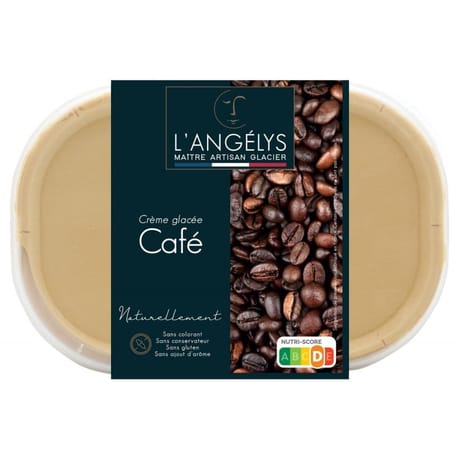 L'angelys bac crème glacée café 750ml 450g