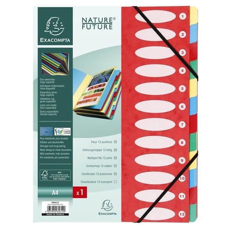 Exacompta - Trieur 12 positions exacompta 32x24.5 cm