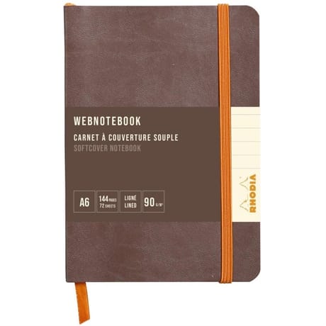 Carnet soft-cover à élastique 105x148 144 pages ligne rhodiatama