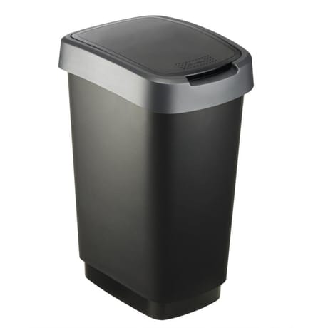POUBELLE TWIST 25L NOIR/anthracite
