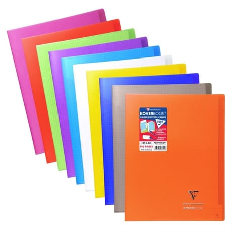 Clairefontaine koverbook piqure arrete+marge polypro 24x32cm 140pages