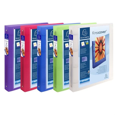 Exacompta - Classeur xl personnalisable d40 4 anneaux polypro translucide