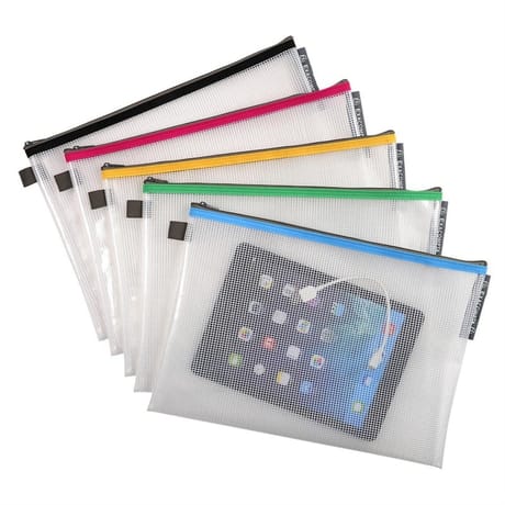 Exacompta pochette(s) fermeture zip 255x355 eva 28/100eme 5 couleurs
