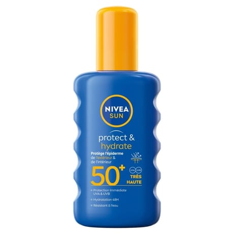Nivea sun spray protection solaire spf50+ protect & hydrate 200ml