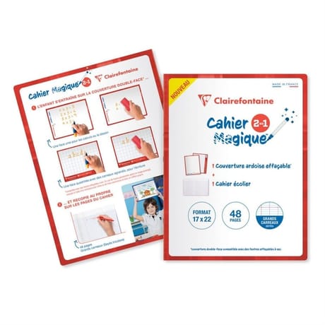 Clairefontaine cahier piqure 170X220 48 Pages Seyes 90g magique