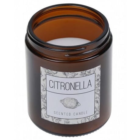 Bougie en verre tiegel citronella 81/65mm blanc