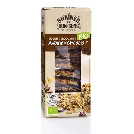 Graines de bon sens biscuit avoine et chocolat bio 150g