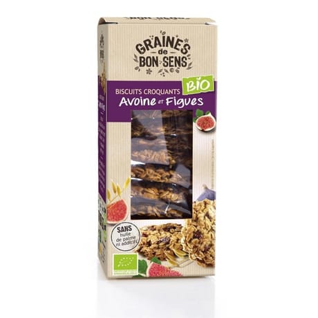 Graines de bon sens biscuit avoine et figue bio 150g