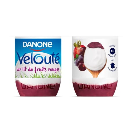 Velouté fruix sur lit de fruits rouges 4x125g