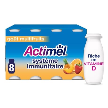 Actimel lait fermenté à boire goût multifruits 8x100g