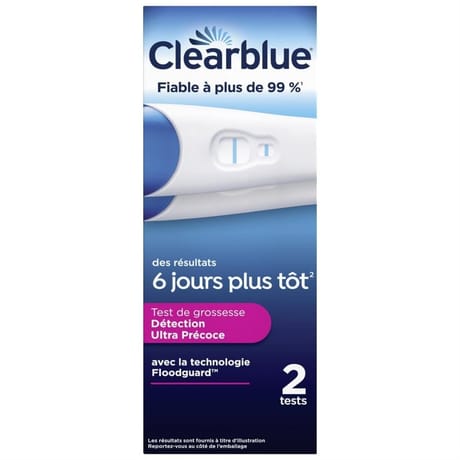 Clearblue test de grossesse visuel ultra precoce x2