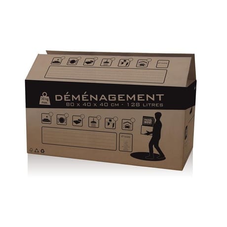 Pack and move carton de déménagement 128L