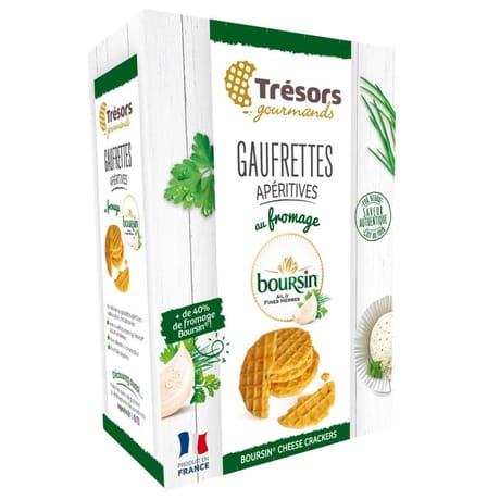 Tresor gourmand gaufrettes apéritives boursin 60g