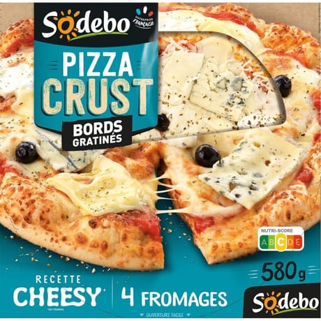 Sodebo pizza crust recette cheesy 4 fromages 580g