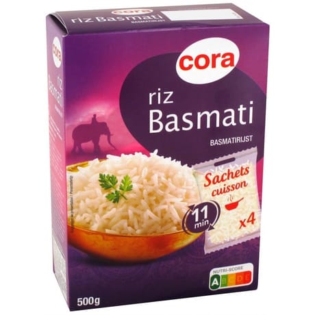 Cora riz basmati 4 x 125g