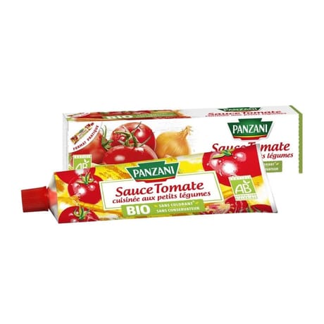 Panzani tube tomates cuisinées aux petits légumes bio 180g