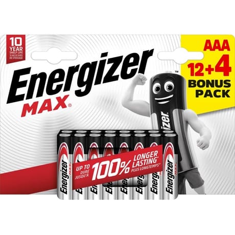 Energizer 12+4 piles gratuites max AAA/LR03
