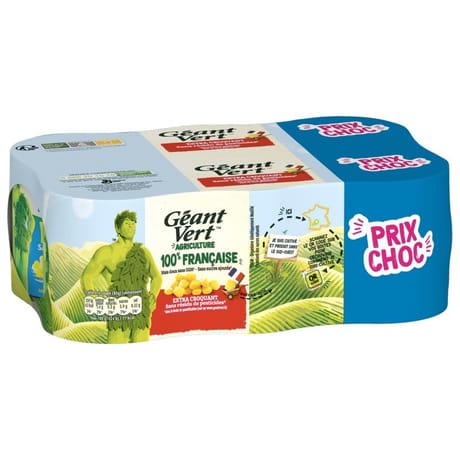Geant vert mais extra croquant 6x1/4prix choc 900g