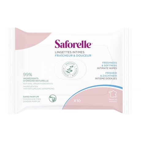 Saforelle lingettes intimes  pocket  x10
