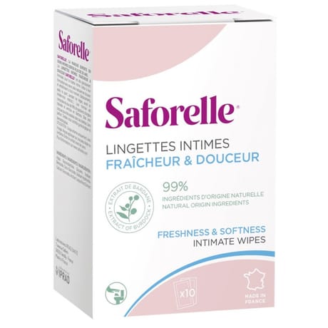 Saforelle lingettes intimes x10