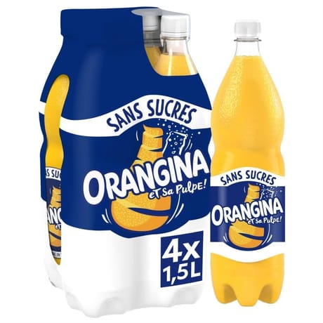 Orangina sans sucre 4x1.5L