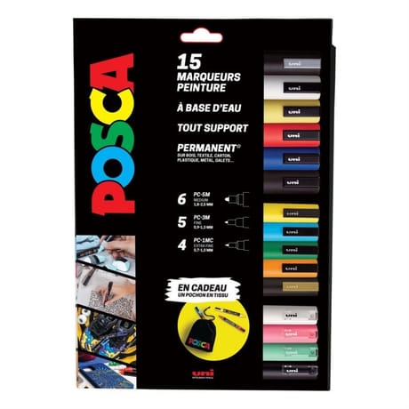 14 posca couleurs et ptes assorties