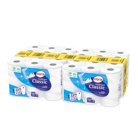 Cora essuie tout blanc 24 rouleaux