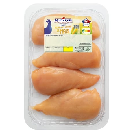 Maître Coq filet de poulet jaune nourri au maïs 720g