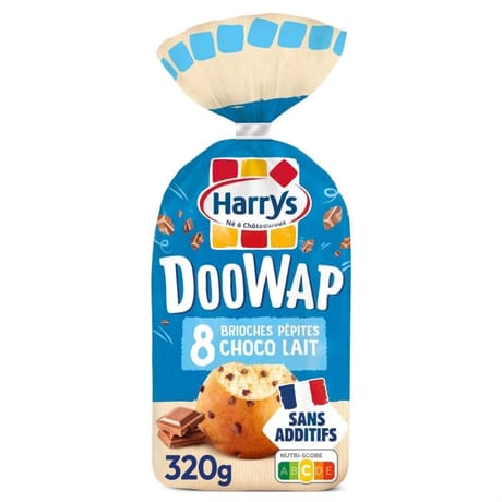 Harrys Doowap brioches sans additifs aux pépites de chocolat au lait x8 320g