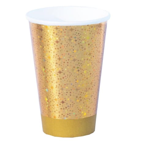 Mesa bella gobelets x10 en carton scintillant or brillant 35cl