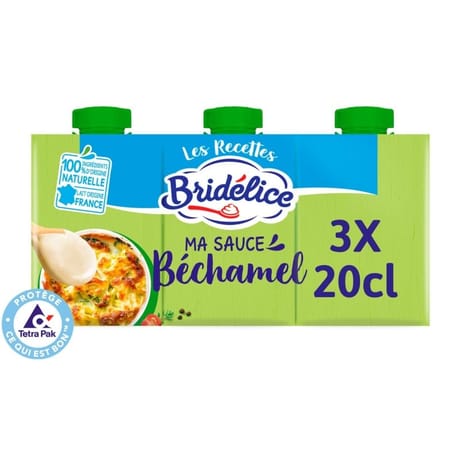 Bridelice sauce béchamel 10% mg 3x20cl