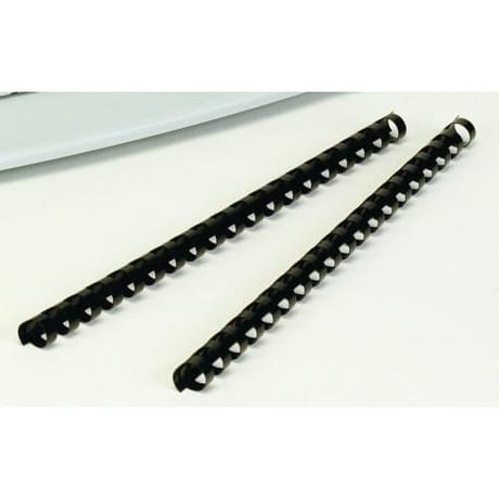 25 anneaux plastique 12 mm noir