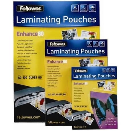Fellowes 25 pochettes de plastification a3 80 microns