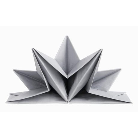 Mesa bella serviettes x12 étoile argent pré plié 40x60cm