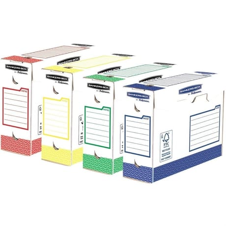 Lot de 8 boites d'archive 4 couleurs