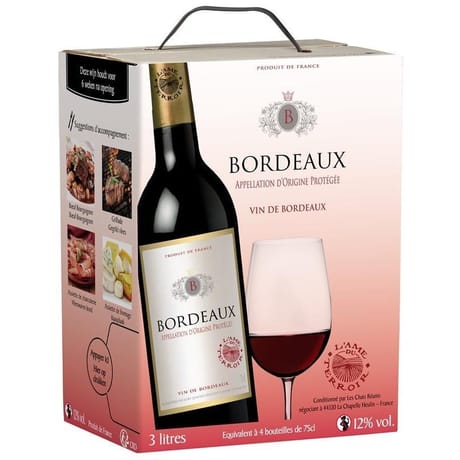 L'âme du terroir Bordeaux rouge vin en poche 3 litres 13,5% Vol.