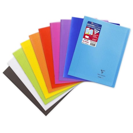 Clairefontaine cahier kover book 24x32 cm seyes translucide coloris assortis