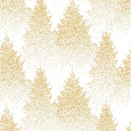 Serviettes x20 deep forest or fond blanc 33x33cm