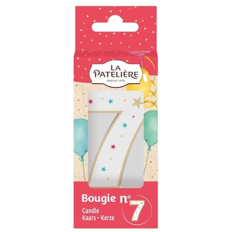 La patelière bougie chiffre 7