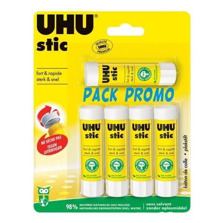 Uhu - Stic blanc 8.2 grammes 4+1 offert