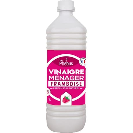 Phébus vinaigre de nettoyage 9,5° 1L. Parfum framboise