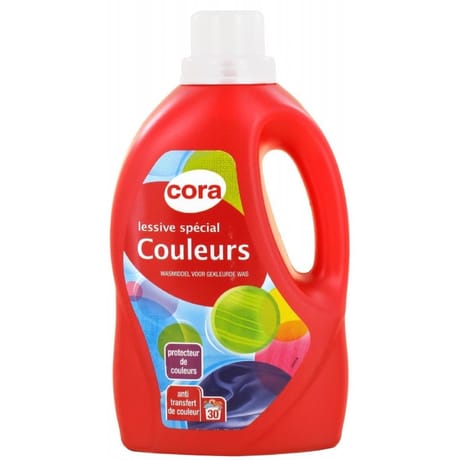 Cora lessive liquide spéciale couleur 1.5l