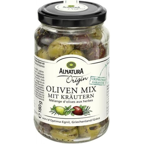 Alnatura origin mélange d'olives aux herbes bio  180g