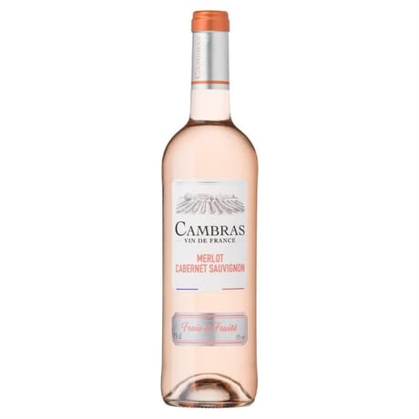 Cambras vin de france merlot cabernet sauvignon rosé 75cl 12%vol