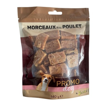 Promo dog morceaux au poulet 140g